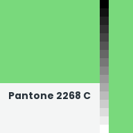 Color chip: Pantone 2268 C