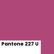 Color chip: Pantone 227 U