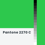 Color chip: Pantone 2270 C