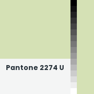 Color chip: Pantone 2274 U