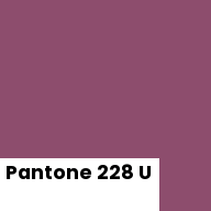 Color chip: Pantone 228 U