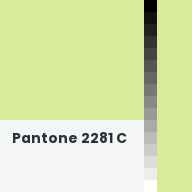 Color chip: Pantone 2281 C