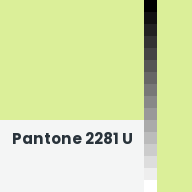 Color chip: Pantone 2281 U