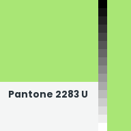 Color chip: Pantone 2283 U