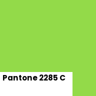 Color chip: Pantone 2285 C