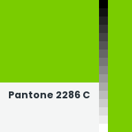 Color chip: Pantone 2286 C