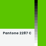 Color chip: Pantone 2287 C