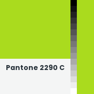 Color chip: Pantone 2290 C
