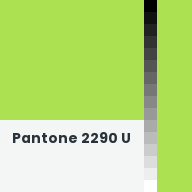 Color chip: Pantone 2290 U