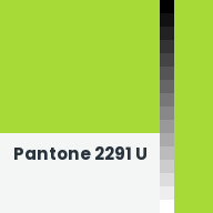 Color chip: Pantone 2291 U