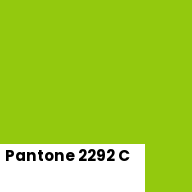 Color chip: Pantone 2292 C