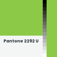 Color chip: Pantone 2292 U