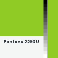Color chip: Pantone 2293 U