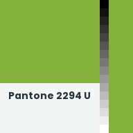 Color chip: Pantone 2294 U