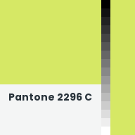 Color chip: Pantone 2296 C