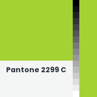 Color chip: Pantone 2299 C