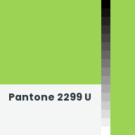 Color chip: Pantone 2299 U
