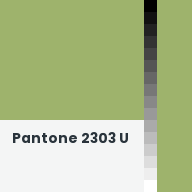 Color chip: Pantone 2303 U