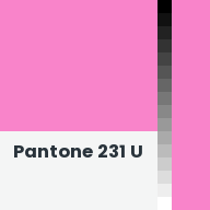 Color chip: Pantone 231 U