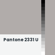 Color chip: Pantone 2331 U