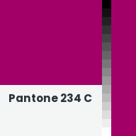 Color chip: Pantone 234 C
