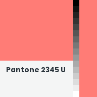 Color chip: Pantone 2345 U