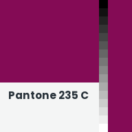 Color chip: Pantone 235 C