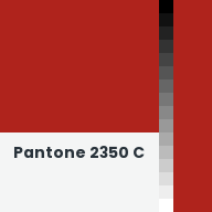 Color chip: Pantone 2350 C