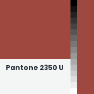 Color chip: Pantone 2350 U