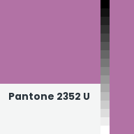 Color chip: Pantone 2352 U