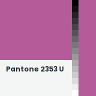 Color chip: Pantone 2353 U