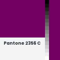 Color chip: Pantone 2356 C