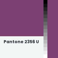 Color chip: Pantone 2356 U