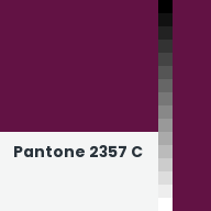 Color chip: Pantone 2357 C