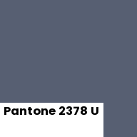 Color chip: Pantone 2378 U