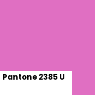 Color chip: Pantone 2385 U