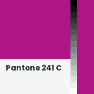 Color chip: Pantone 241 C