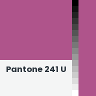 Color chip: Pantone 241 U