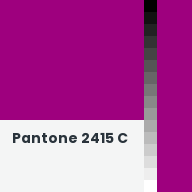 Color chip: Pantone 2415 C