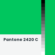 Color chip: Pantone 2420 C
