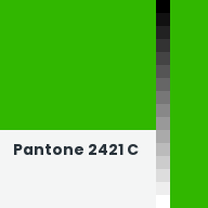 Color chip: Pantone 2421 C