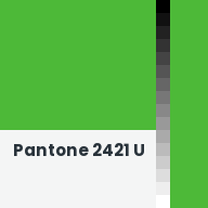 Color chip: Pantone 2421 U