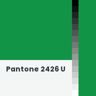 Color chip: Pantone 2426 U