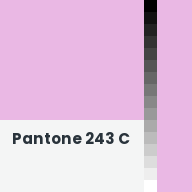 Color chip: Pantone 243 C