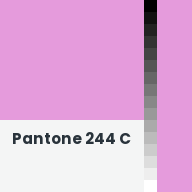 Color chip: Pantone 244 C