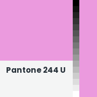 Color chip: Pantone 244 U