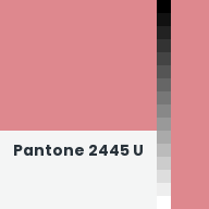 Color chip: Pantone 2445 U