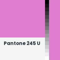 Color chip: Pantone 245 U