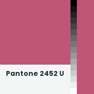 Color chip: Pantone 2452 U