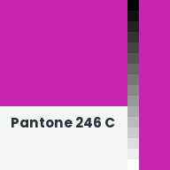 Color chip: Pantone 246 C